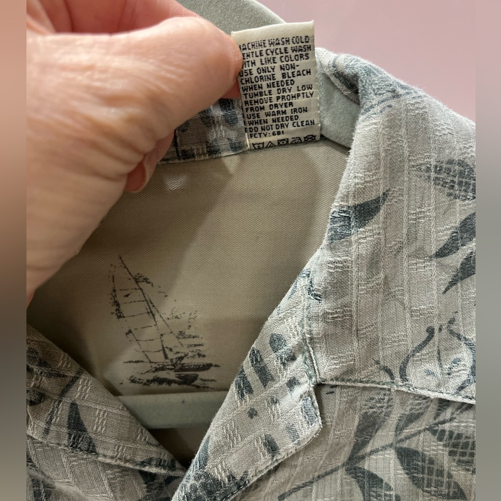 Tiki ethnic tribal Bugle Boy casual beachy vintage button down shirt-M - Picture 8 of 11